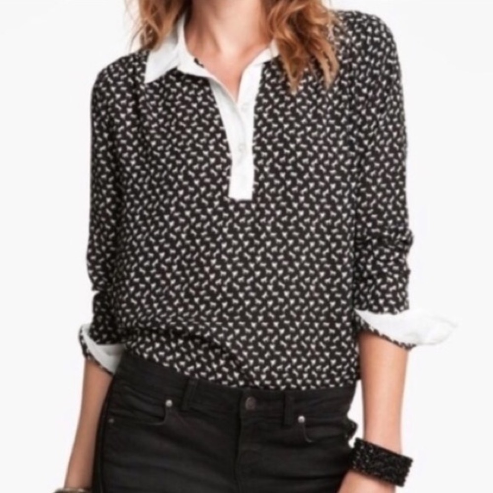 Free people boyfriend horse print blouse- Medium